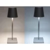 Trådlös bordslampa touch med 3 ljussteg usb-c uppladdningsbar silver
