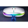 Trådlös mus bluetooth & 2. 4 ghz optisk rgb uppladdningsbar slim vit
