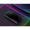Trådlös mus bluetooth & 2. 4 ghz optisk rgb uppladdningsbar slim svart