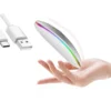 Trådlös mus bluetooth & 2. 4 ghz optisk rgb uppladdningsbar slim vit