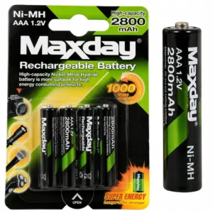 Uppladdningsbara AAA-Batterier 2800 mAh Ni-MH 4-pack