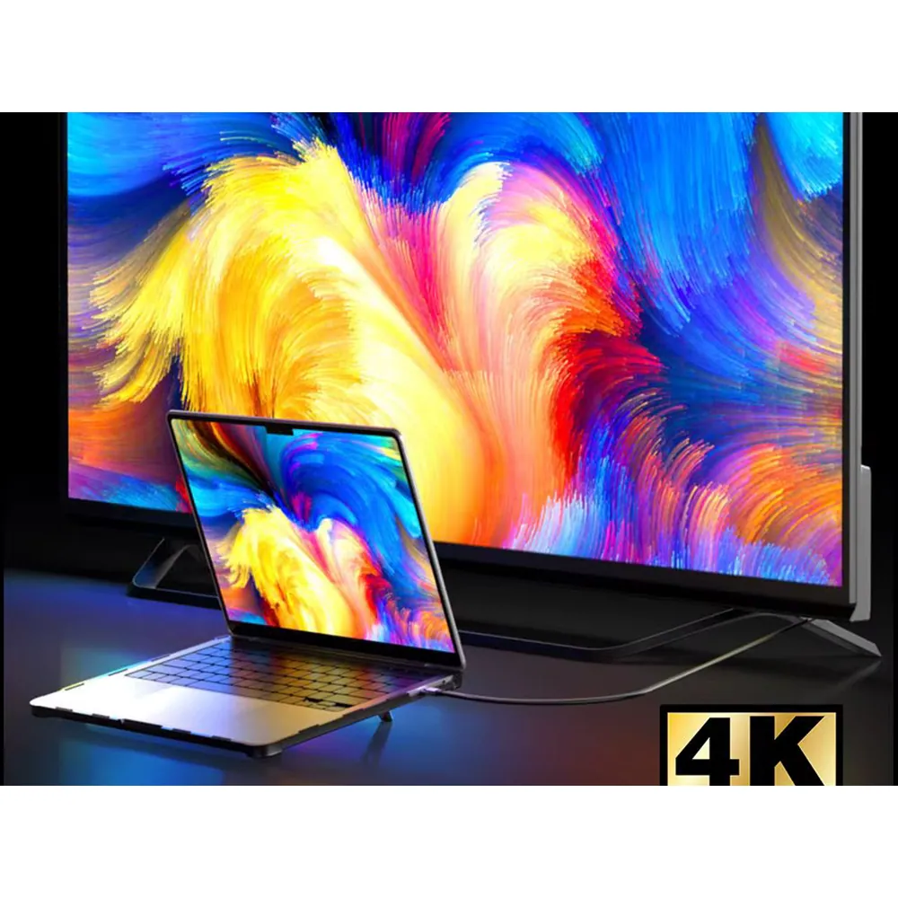 Usb-c till hdmi-kabel 4k uhd 60hz – 1,8 m adapterkabel för tv, skärm & projektor - bild 4