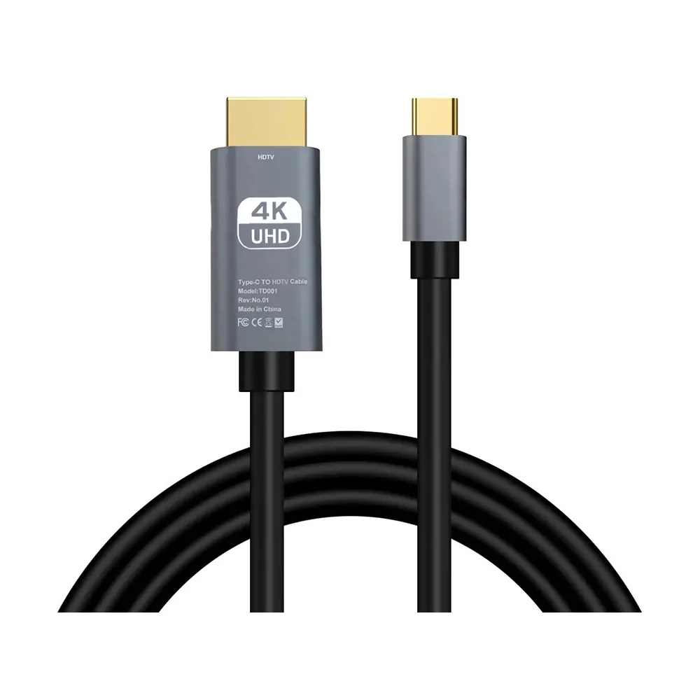 Usb-c till hdmi-kabel 4k uhd 60hz – 1,8 m adapterkabel för tv, skärm & projektor - bild 7