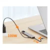 Usb hub 8-i-1 | 100w pd, thunderbolt 3, 4k 60hz hdmi, usb-c, sd, rj45