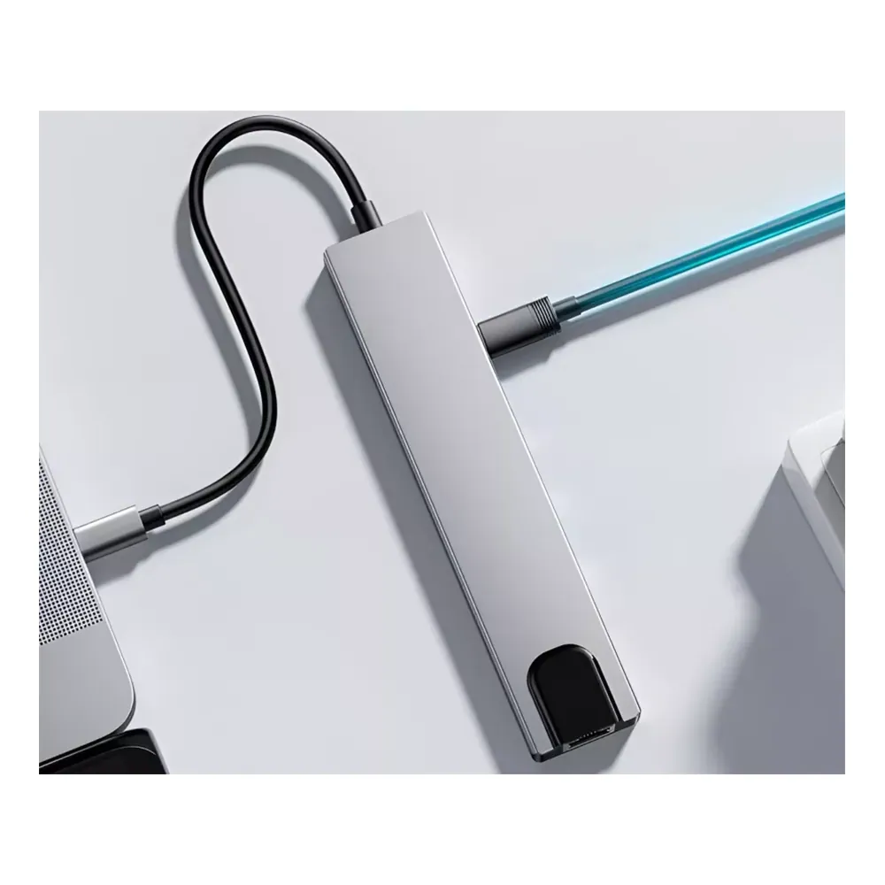 Usb hub 8-i-1 | 100w pd, thunderbolt 3, 4k 60hz hdmi, usb-c, sd, rj45 - bild 7