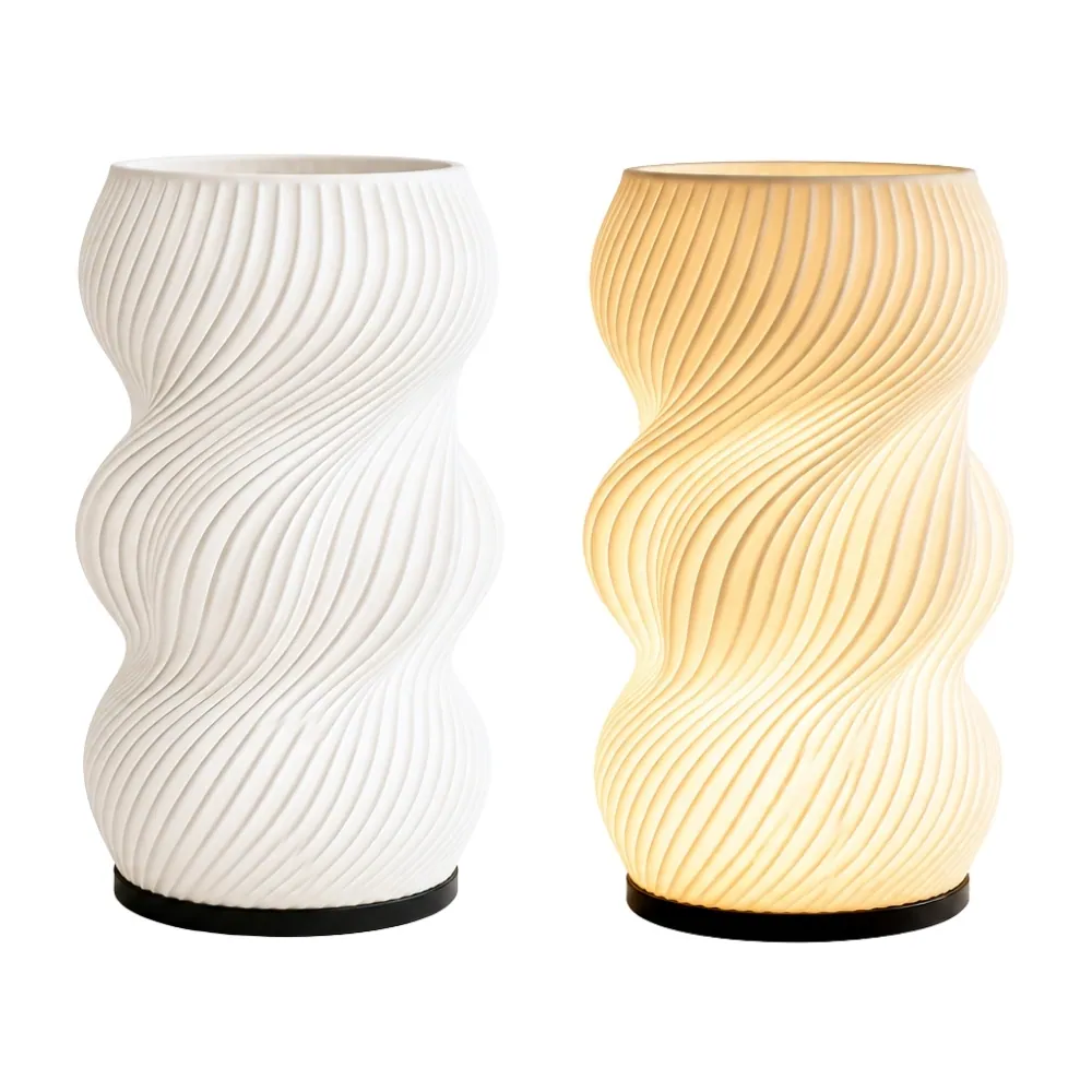 Vas med rgb belysning – timglasformad led dekoration med fjärrkontroll - bild 4