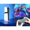 Vertikalt stativ för ps5 / ps5 slim / ps5 pro – led belysning & extra usb port