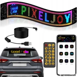 Flexibel LED-panel 16x64 för Bilrutan – Programmerbar Skylt