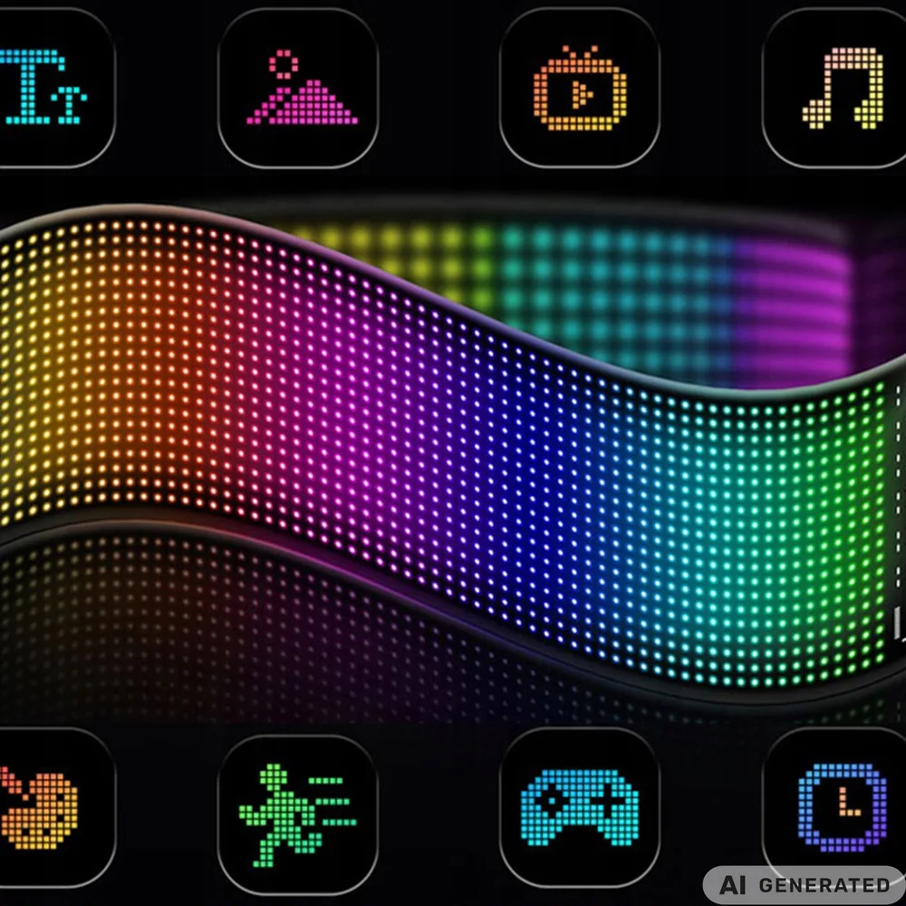 Flexibel led-panel 16x64 för bilrutan – programmerbar skylt - bild 3