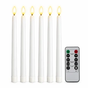 Batteridrivna LED Kronljus med Fjärrkontroll & Timer – 27,5 cm – 6-pack