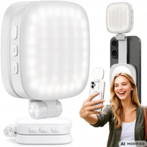 LED Lampa med Spegel – Magnetisk MagSafe Mobilbelysning