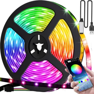 LED Strip RGB 5m Vattentät med Bluetooth, App och Fjärrkontroll