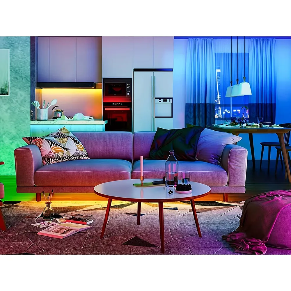 Led strip rgb 5m vattentät med bluetooth, app och fjärrkontroll - bild 4