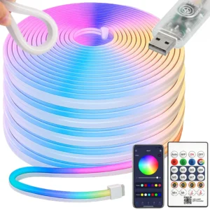 Neon LED Strip RGB 10m Bluetooth App Vattentät Flexibel