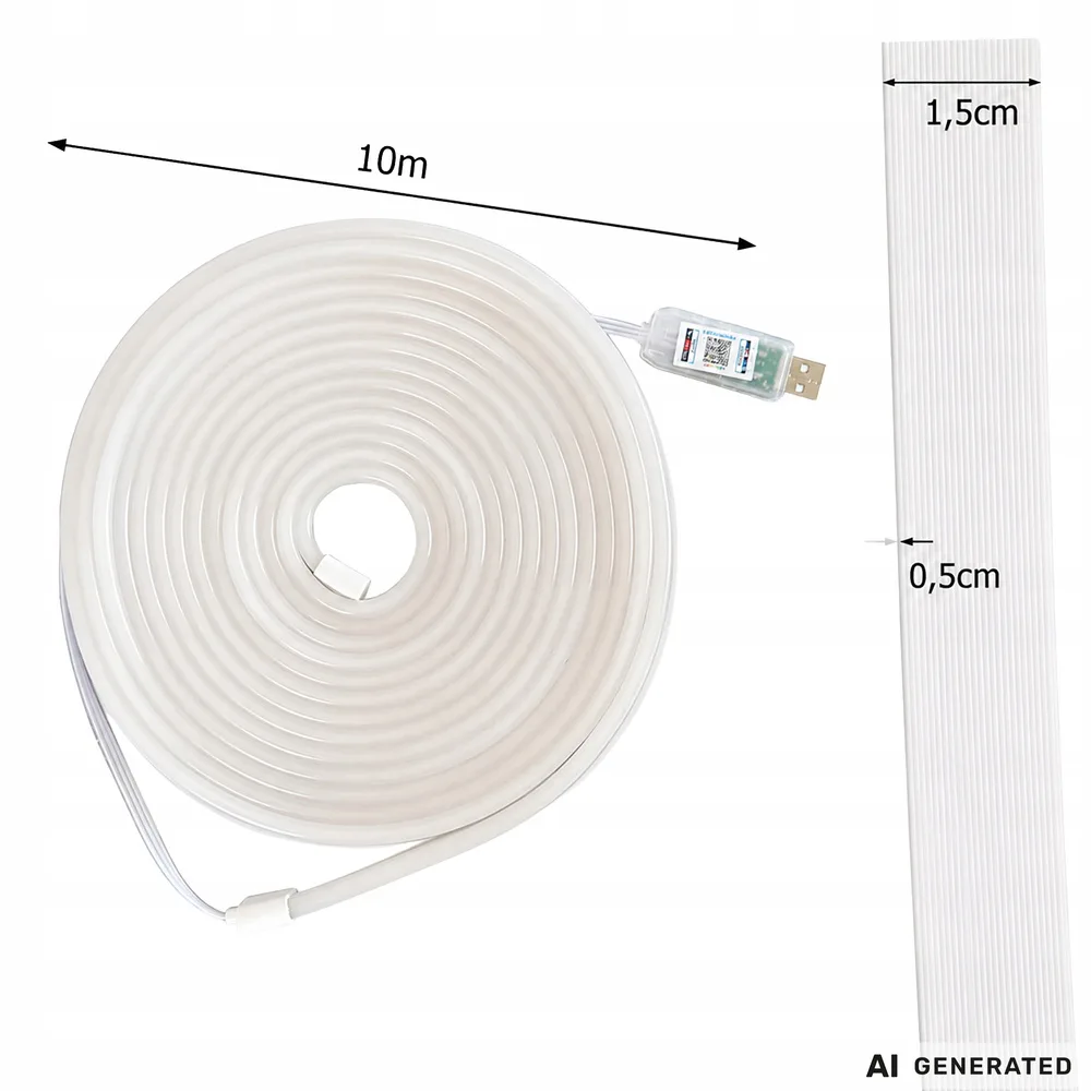 Neon led strip rgb 5m vattentät med bluetooth och app - bild 7