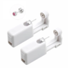Öronhåltagningskit med 3 mm topp och 2 mm rosa kristall – silver, 2-pack