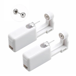 Öronhåltagningskit med 4 mm rund boll – silverfärgat, 2-pack