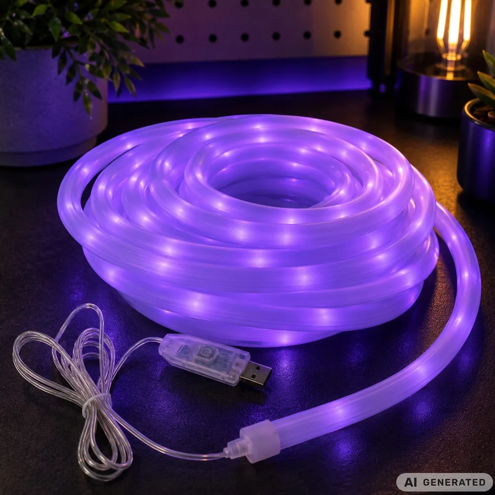 Rgbic 360° neon led strip 10m med bluetooth och app - bild 10