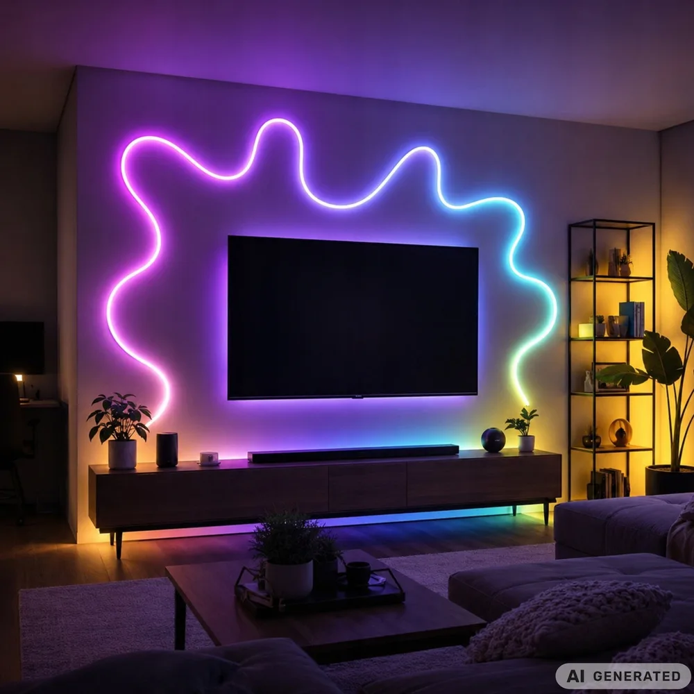 Rgbic 360° neon led strip 10m med bluetooth och app - bild 2