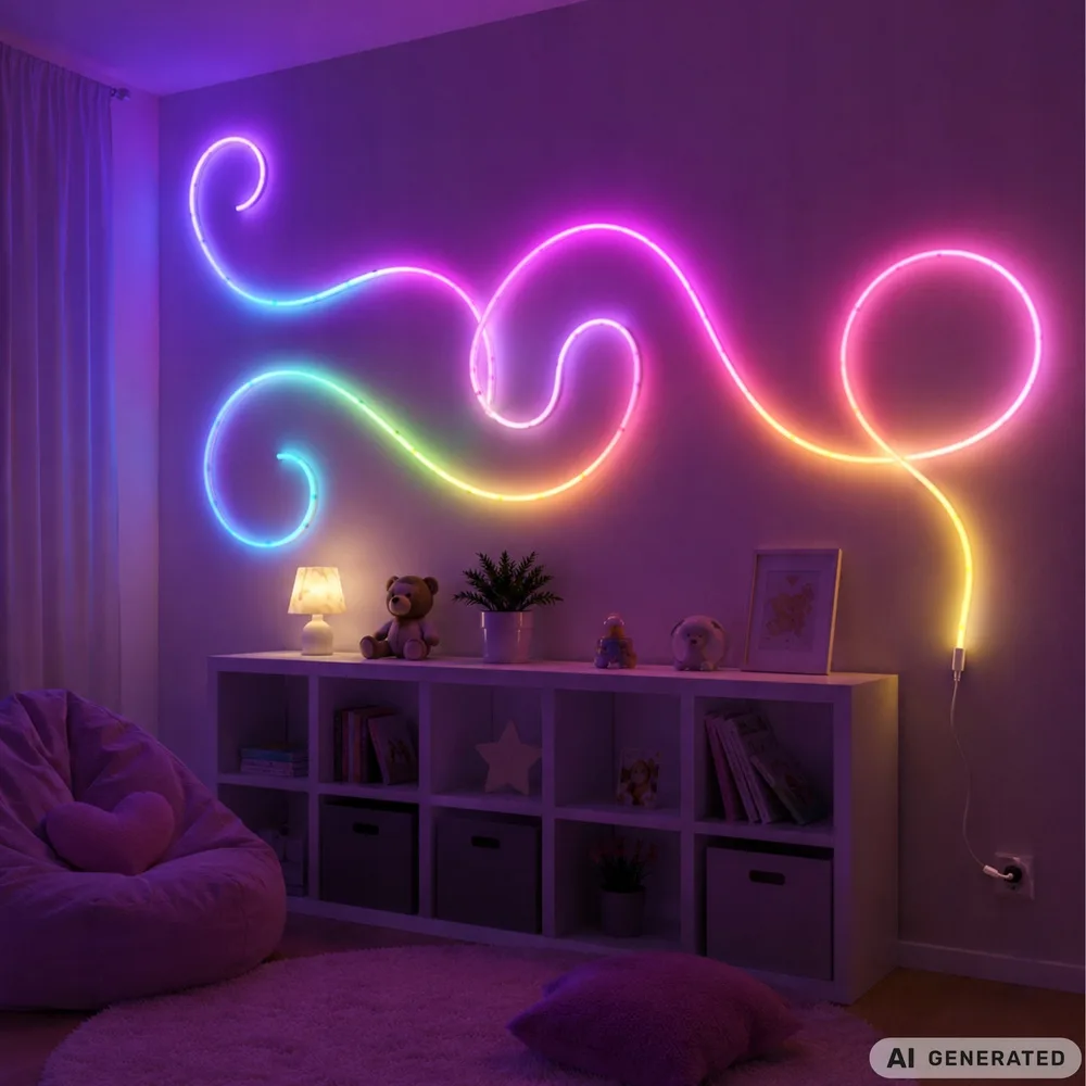 Rgbic 360° neon led strip 10m med bluetooth och app - bild 8
