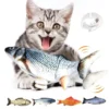 Kattleksak Plyschfisk 30 cm med Kattmynta – USB, Rörelseaktiverad