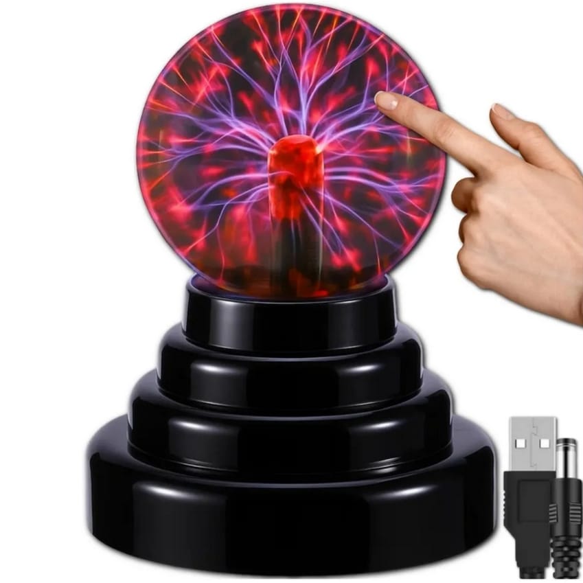 Plasmakula 14 cm USB – Bordslampa med Ljus- och Ljudreaktion