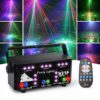 Laserprojektor 4-i-1 RGB med UV, DMX och Fjärrkontroll