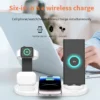 Trådlös laddstation 6-i-1 – 15 w för mobil, smartwatch & hörlurar vit