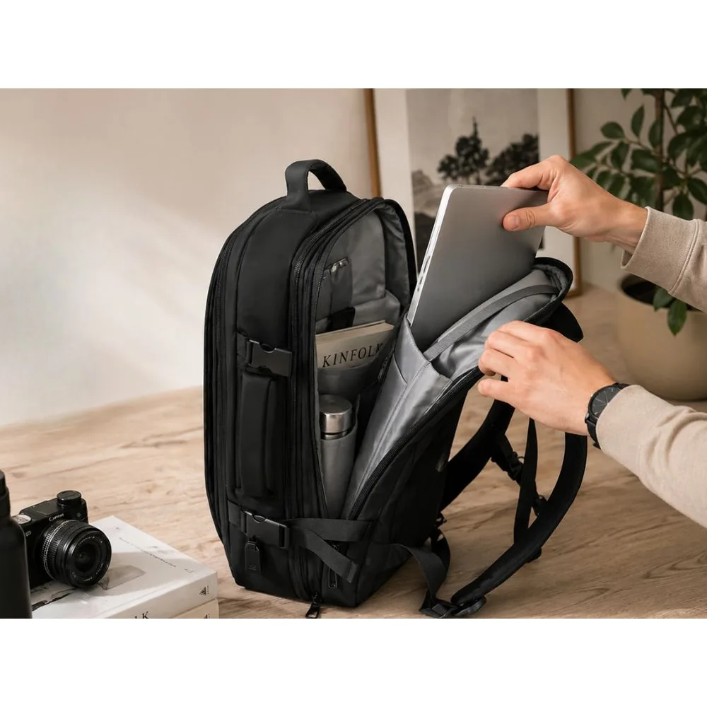 Usb resryggsäck med vakuumpump för laptop – stor kabinväska - bild 7