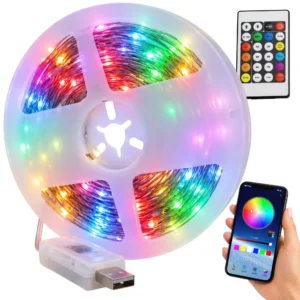 Utomhus LED Strip RGB 10m IP65 USB med Bluetooth och App