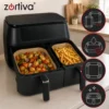 100st airfryer papper för dubbelfritös – 20x20 och 19,5x13 cm