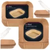 100st airfryer papper för dubbelfritös – 20x20 och 19,5x13 cm