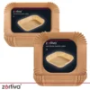 100st airfryer papper för dubbelfritös – 20x20 och 19,5x13 cm