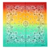 Bandana Färgskiftande 55 cm – Röd Gul & Grön Paisley Huvudduk Scarf i Bomull