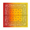 Bandana Färgskiftande 55 cm – Orange & Gul Paisley Huvudduk Scarf i Bomull