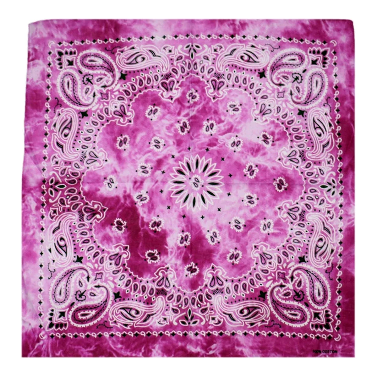 Bandana Tie Dye 55 cm – Rosalila Paisley Huvudduk Scarf i Bomull