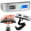 Digital Bagagevåg 50 kg med Rem, Termometer och Blå Display