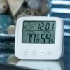 Digital termometer & hygrometer med klocka – inomhus väderstation med alarm