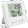 Digital termometer & hygrometer med klocka – inomhus väderstation med alarm