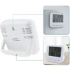 Digital termometer & hygrometer med klocka – inomhus väderstation med alarm
