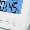 Digital termometer & hygrometer med klocka – inomhus väderstation med alarm