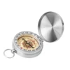 Fickkompass med lock och självlysande ratt – silver