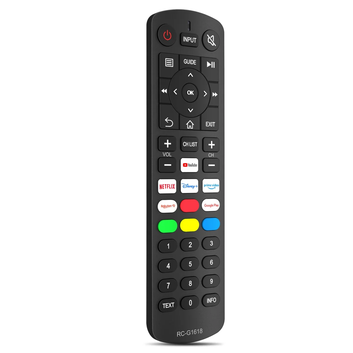 Fjärrkontroll för Hisense Smart TV – RC-G1618 Universal Ersättning utan Inställning