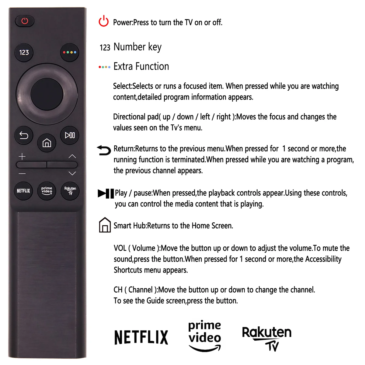Fjärrkontroll för samsung tv – bn59-01358c universal ersättning utan inställning