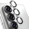Galaxy Z Fold 6 Linsskydd Kameraskydd Härdat Glas med Metallring Silver