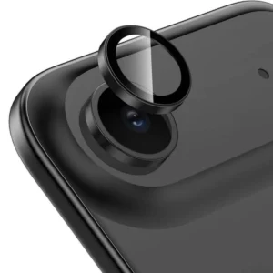 iPhone 17 Air Linsskydd Kameraskydd Härdat Glas med Metallring Svart