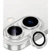 iPhone 17 Linsskydd Kameraskydd Härdat Glas med Strassring Silver