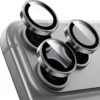 iPhone 17 Pro / 17 Pro Max Linsskydd Kameraskydd Härdat Glas med Metallring Titan