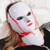 Led-ansiktsmask med halsdel – 7 ljusfärger för ansikte och hals