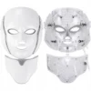 Led-ansiktsmask med halsdel – 7 ljusfärger för ansikte och hals